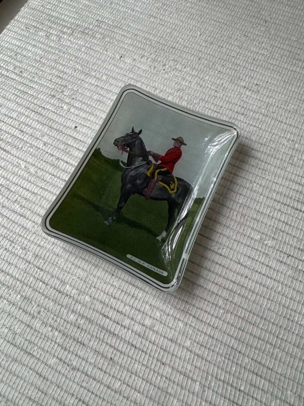 RCMP Canada Glass Trinket Dish | Mounted Officer Print